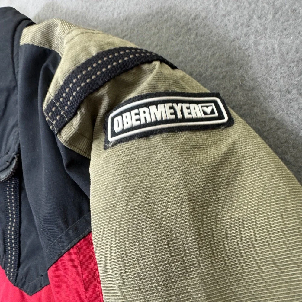 Obermeyer Vertigo Ski Jacket Juniors 12 Red Black Retro Insulated Winter Coat